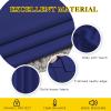 imageNICETOWN Blackout Living Room Curtains Extra Wide Triple Weave Grommet Top Thermal Insulated Window Treatment Light Blocking Panels for PatioPorch Navy Blue W80 x L84 Set of 2