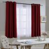 imageNICETOWN Burgundy Red Bedroom Curtains 72 inches Long Grommet Blackout Thermal Insulated Window Treatment Room Darkening for BedroomHome Office 2 Panels W37 x L72