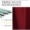 imageNICETOWN Burgundy Red Blackout Curtains 48 inches Length for Laundry Room 2 Panels 42 Wide Thermal Insulated Decoration Drapes for Short Window