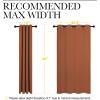 imageNICETOWN Burnt Orange Blackout Curtains for Sliding Door  55 by 96 2 Pieces Blocking Out Sunlight Window Treatment Modern Design Grommet Curtain Panels for Dining Room
