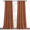 imageNICETOWN Burnt Orange Blackout Curtains for Sliding Door  55 by 96 2 Pieces Blocking Out Sunlight Window Treatment Modern Design Grommet Curtain Panels for Dining Room