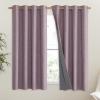 imageNICETOWN Chaise Mauve Vintage Linen 100 Blackout Curtains for Living Room Thermal Insulated Curtains 48 Long Noise Reducing Window Treatment Drapes for Hall Room 52 Wide Per Panel Set of 2