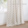 imageNICETOWN Farmhouse Geometric Curtains 96 inches Long Natural Linen Semi Sheer 250GSM Diamond Pattern Pocket amp Back Tab Window Treatments Light Filtering for Living Room W52 x L96 2 PanelsNatural