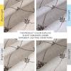 imageNICETOWN Farmhouse Geometric Curtains 96 inches Long Natural Linen Semi Sheer 250GSM Diamond Pattern Pocket amp Back Tab Window Treatments Light Filtering for Living Room W52 x L96 2 PanelsTaupe