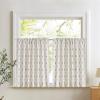 imageNICETOWN Farmhouse Geometric Curtains 96 inches Long Natural Linen Semi Sheer 250GSM Diamond Pattern Pocket amp Back Tab Window Treatments Light Filtering for Living Room W52 x L96 2 PanelsNatural