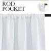 imageNICETOWN Greyish White Window Curtain Panels  Thermal Insulated Rod Pocket Room Darkening Curtain Sets for Bedroom Greyish White 2 Panels 34 by 40