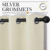imageNICETOWN Kitchen Curtains for Decoration Thermal Insulated Grommet Room Darkening DraperiesPanels for Laundry Beige 2 Panels W42 x L68 inches