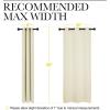 imageNICETOWN Kitchen Curtains for Decoration Thermal Insulated Grommet Room Darkening DraperiesPanels for Laundry Beige 2 Panels W42 x L68 inches
