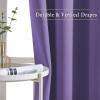 imageNICETOWN Lilac Purple Blackout Curtains for Bedroom 1 Pair 52 x 84 inches Farmhouse Thermal Insulated Room Darkening Drapes for Windows