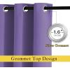 imageNICETOWN Lilac Purple Blackout Curtains for Bedroom 1 Pair 52 x 84 inches Farmhouse Thermal Insulated Room Darkening Drapes for Windows
