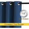 imageNICETOWN Moroccan Blue Blackout Nursery Curtains Grommet Thermal Curtains amp Drapes Room Darkening Window Treatment Sound Reducing for Bedroom 2 Panels W46 x L63