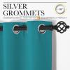 imageNICETOWN Room Darkening Curtains 78 inch Length 2 Panels Thermal Insulated Grommet Blackout Curtains for Modern Casual Elegant Bedroom Kids Room Theme Decoration Peacock Teal 2 Pieces W55
