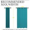 imageNICETOWN Room Darkening Curtains 78 inch Length 2 Panels Thermal Insulated Grommet Blackout Curtains for Modern Casual Elegant Bedroom Kids Room Theme Decoration Peacock Teal 2 Pieces W55