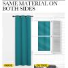 imageNICETOWN Room Darkening Curtains 78 inch Length 2 Panels Thermal Insulated Grommet Blackout Curtains for Modern Casual Elegant Bedroom Kids Room Theme Decoration Peacock Teal 2 Pieces W55