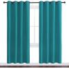 imageNICETOWN Room Darkening Curtains 78 inch Length 2 Panels Thermal Insulated Grommet Blackout Curtains for Modern Casual Elegant Bedroom Kids Room Theme Decoration Peacock Teal 2 Pieces W55