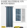 imageNICETOWN Smoky Blue Blackout Curtains 86 inches Length for Living Room 2 Panels 55 Wide Thermal Insulated Long Drapes for Large Window