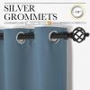 imageNICETOWN Smoky Blue Blackout Curtains 86 inches Length for Living Room 2 Panels 55 Wide Thermal Insulated Long Drapes for Large Window