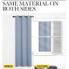 imageNICETOWN Vintage Blue Blackout Curtains 84 inches Length for Dining Room 2 Panels 34 Wide Thermal Insulated Long Drapes for Window
