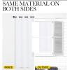 imageNICETOWN White Curtains for Sliding Door  55 by 90 2 Pieces Blocking Out 50 Sunlight Window Treatment Modern Design Grommet Curtain Panels for Dining Room