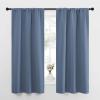 imageNICETOWN Bedroom Curtains Home Decoration Solid Thermal Insulated Draperies amp Drapes Blackout Window Curtains for Kitchen Stone Blue 2 Panels 34 in x 63 in W x L