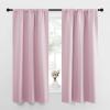 imageNICETOWN Bedroom Curtains Room Darkening Draperies Window Curtain Panels Thermal Insulated Room Darkening Curtains Lavender Pink 2 Panels W34 x L63