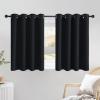 imageNICETOWN Black Out Kitchen Window Curtains Over Sink Grommet Blackout Window Treatments Thermal Drapes for CafeBasement 2 Panels W52 x L36