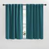 imageNICETOWN Blackout Curtain Panels for Kitchen  Sea Teal Color 42x30 inch 2 Panels Set Room Darkening Blackout Drapes for Window