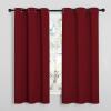 imageNICETOWN Burgundy Red Blackout Curtains 48 inches Length for Laundry Room 2 Panels 42 Wide Thermal Insulated Decoration Drapes for Short Window