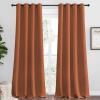 imageNICETOWN Burnt Orange Blackout Curtains for Sliding Door  55 by 96 2 Pieces Blocking Out Sunlight Window Treatment Modern Design Grommet Curtain Panels for Dining Room