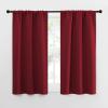 imageNICETOWN Christmas Burgundy Red Curtains Blackout Drape Panels  Lights Block Out Window Treatment Short Curtain Sets for Loft and Basement Decoration Set of 2 34 by 54Inch
