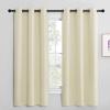 imageNICETOWN Kitchen Curtains for Decoration Thermal Insulated Grommet Room Darkening DraperiesPanels for Laundry Beige 2 Panels W42 x L68 inches