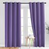 imageNICETOWN Lilac Purple Blackout Curtains for Bedroom 1 Pair 52 x 84 inches Farmhouse Thermal Insulated Room Darkening Drapes for Windows
