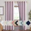 imageNICETOWN Pink Vintage Linen 100 Blackout Curtains for Living Room Thermal Insulated Curtains 84 Long Noise Reducing Window Treatment Drapes for Hall Room 52 Wide Per Panel Set of 2