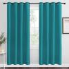 imageNICETOWN Room Darkening Curtains 78 inch Length 2 Panels Thermal Insulated Grommet Blackout Curtains for Modern Casual Elegant Bedroom Kids Room Theme Decoration Peacock Teal 2 Pieces W55