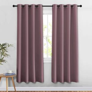 imageNICETOWN Dry Rose Doorway Curtains Elegant amp Luxury for Bedroom Grommet Window Treatment Thermal Insulated Privacy Door Curtains for Living Room Set of 2 W52 x L78
