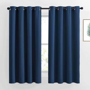imageNICETOWN Moroccan Blue Blackout Nursery Curtains Grommet Thermal Curtains amp Drapes Room Darkening Window Treatment Sound Reducing for Bedroom 2 Panels W46 x L63