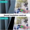 imageNICETOWN 100 Blackout Blinds Set of 2 46 x 96 Smoky Blue Laundry Room Decor Window Treatment Curtains for Large Patio Sliding Door Thermal Insulated Curtains for Bedroom