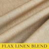 imageNICETOWN 100 Blackout Camel Linen Curtains 108 inches Length with Thermal Insulated Liners 2 Panels 62 inches W Farmhouse Style Room Cooling Small Window Draperies for Dining Room