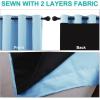 imageNICETOWN 100 Blackout Curtains 84 inches Long Blue 52 inches Wide Pair of Energy Smart amp Noise Blocking Out Drapes for Baby Room Window Thermal Insulated Guest Room Lined Window Dressing
