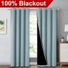imageNICETOWN 100 Blackout Curtains 84 inches Long Sky Blue 52 inches Wide Pair of Energy Smart amp Noise Blocking Out Drapes for Baby Room Window Thermal Insulated Guest Room Lined Window Dressing