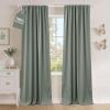 imageNICETOWN 100 Blackout Natural Curtains for Bedroom Rod Pocket Thermal Curtains Sound Reducing Window Treatments EasyMatching for Living Room W42 x L72 2 PanelsSage Green