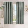 imageNICETOWN 100 Blackout Natural Curtains for Bedroom Rod Pocket Thermal Curtains Sound Reducing Window Treatments EasyMatching for Living Room W42 x L72 2 PanelsSage Green