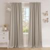 imageNICETOWN 100 Blackout Natural Curtains for Bedroom Rod Pocket Thermal Curtains Sound Reducing Window Treatments EasyMatching for Living Room W42 x L72 2 PanelsNatural