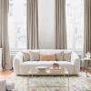 imageNICETOWN 100 Blackout Natural Curtains for Bedroom Rod Pocket Thermal Curtains Sound Reducing Window Treatments EasyMatching for Living Room W42 x L72 2 PanelsNatural
