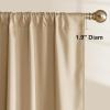 imageNICETOWN 100 Blackout Natural Curtains for Bedroom Rod Pocket Thermal Curtains Sound Reducing Window Treatments EasyMatching for Living Room W42 x L72 2 PanelsBiscotti Beige