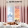 imageNICETOWN 100 Blackout Natural Curtains for Bedroom Rod Pocket Thermal Curtains Sound Reducing Window Treatments EasyMatching for Living Room W42 x L72 2 PanelsPink