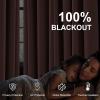 imageNICETOWN 100 Blackout Natural Curtains for Bedroom Rod Pocket Thermal Curtains Sound Reducing Window Treatments EasyMatching for Living Room W42 x L72 2 PanelsPink