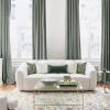 imageNICETOWN 100 Blackout Natural Curtains for Bedroom Rod Pocket Thermal Curtains Sound Reducing Window Treatments EasyMatching for Living Room W42 x L72 2 PanelsSage Green