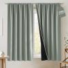 imageNICETOWN 100 Blackout Natural Curtains for Bedroom Rod Pocket Thermal Curtains Sound Reducing Window Treatments EasyMatching for Living Room W42 x L72 2 PanelsSage Green