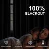 imageNICETOWN 100 Blackout Natural Curtains for Bedroom Rod Pocket Thermal Curtains Sound Reducing Window Treatments EasyMatching for Living Room W42 x L72 2 PanelsBlack